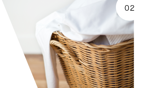 洗濯物かごの写真